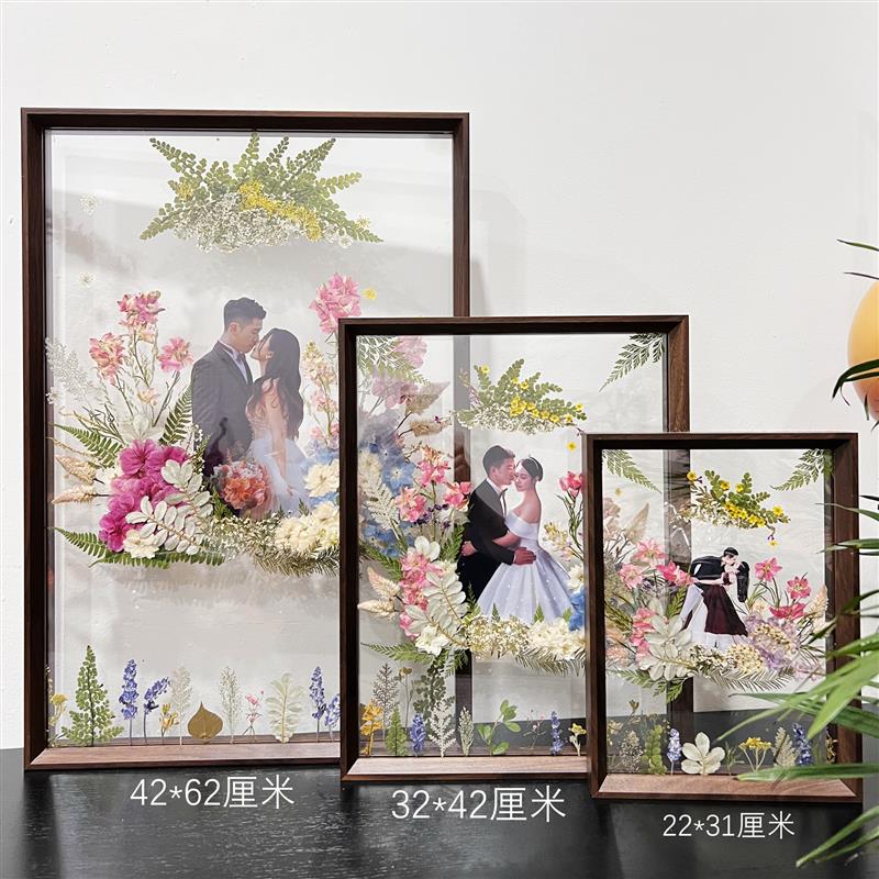 婚庆透明签名框板册台结婚礼庆签到框板手工照片加厚展示画框礼物