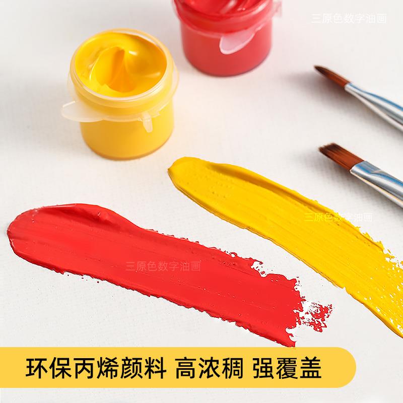 数字油画diy填充儿童卡通动漫填色画简单手工涂色丙烯肌理油彩画