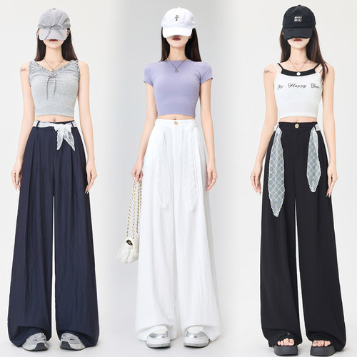 实拍2026夏季新款显瘦百搭韩版休闲长裤女生洋气