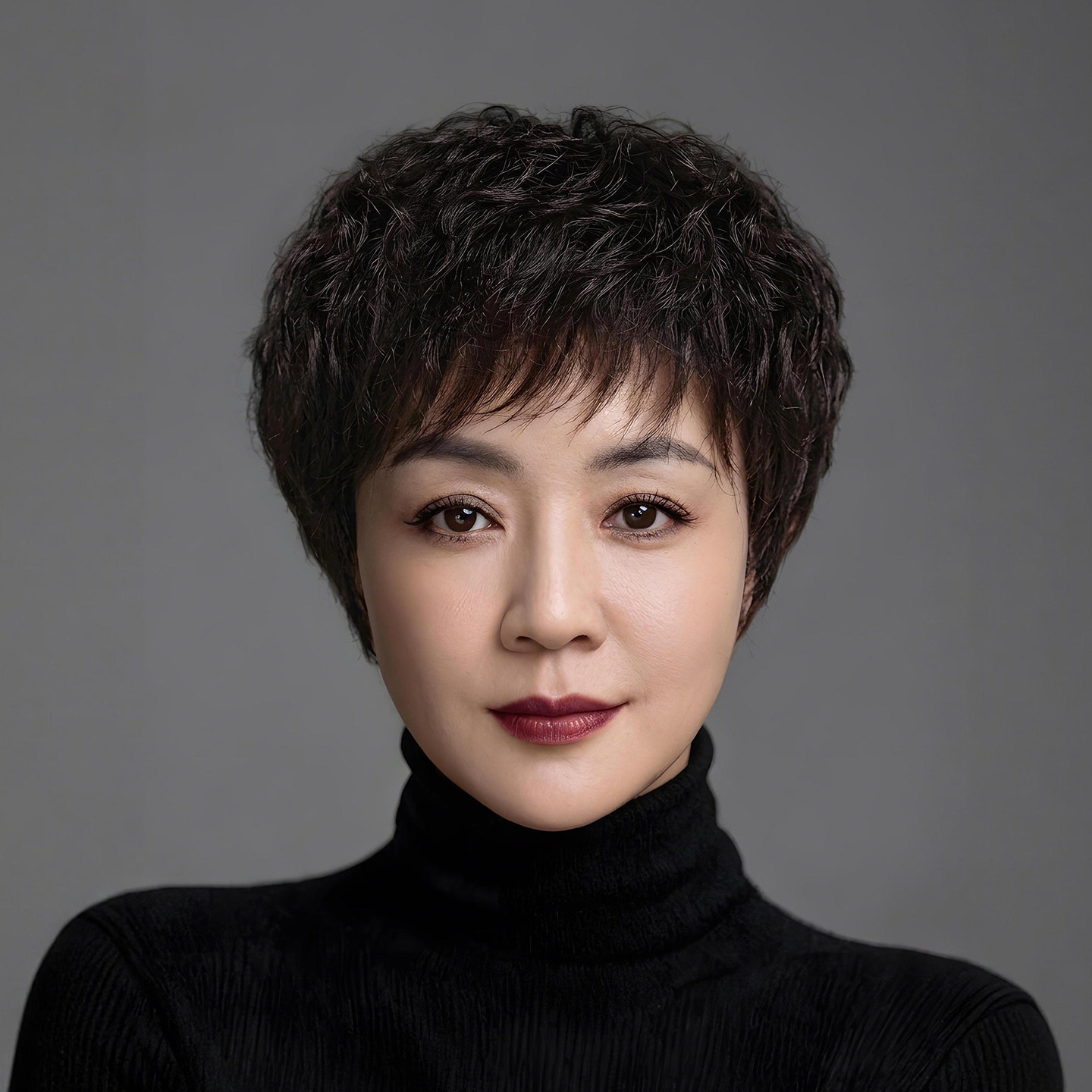 真人发丝全头套妈妈款假发