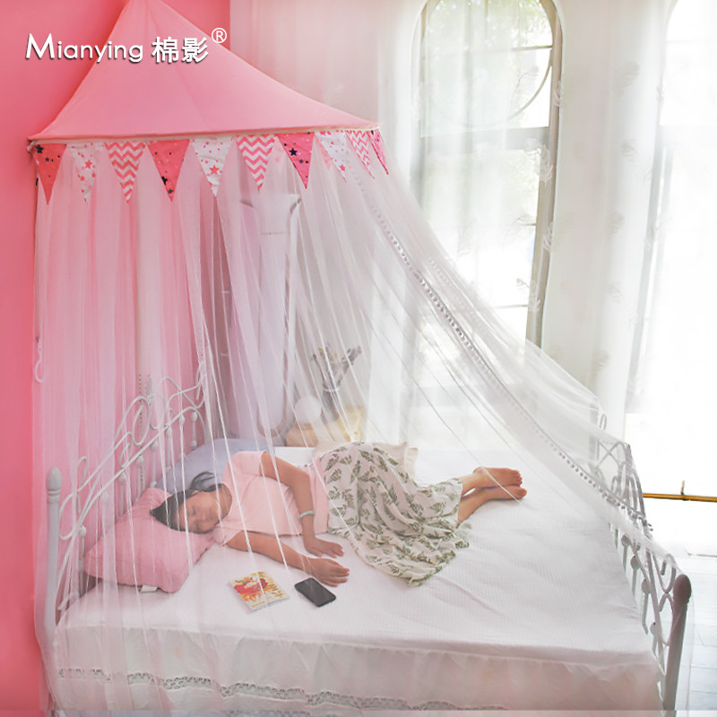 蚊帐半圆顶1.2/1.8m床家用吊顶1.5米公主风免安装加厚加密男女孩