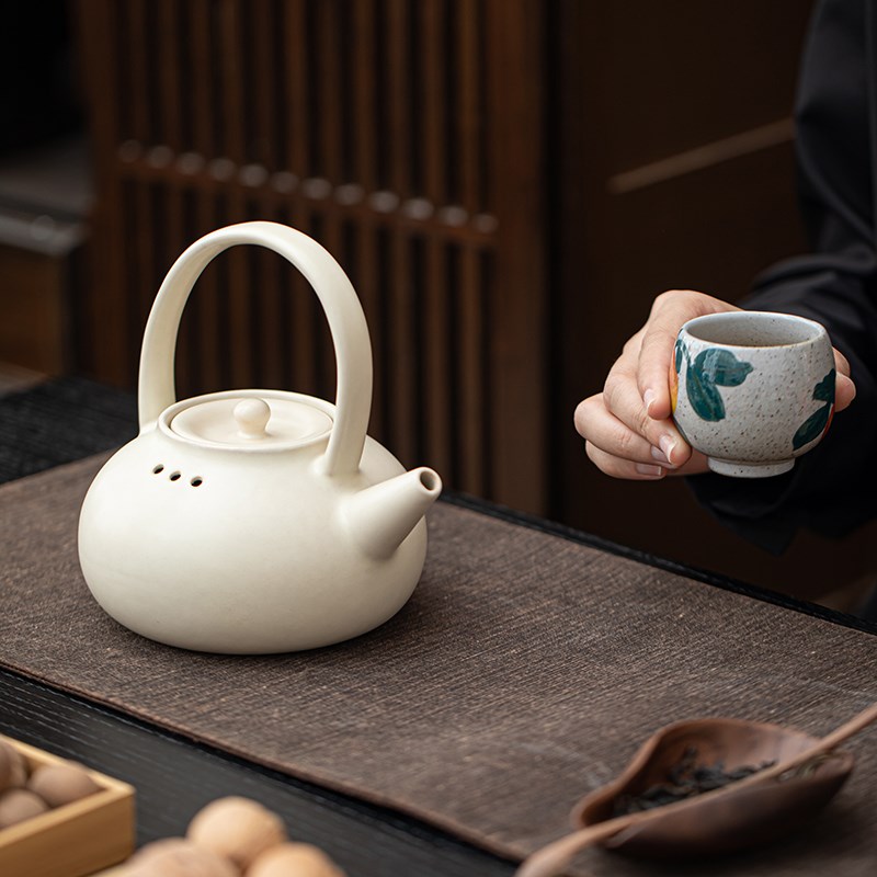 叶屿 梨汤煮茶壶侧把嘟嘟壶围炉煮茶泡茶器煮水壶云朵围炉温茶炉
