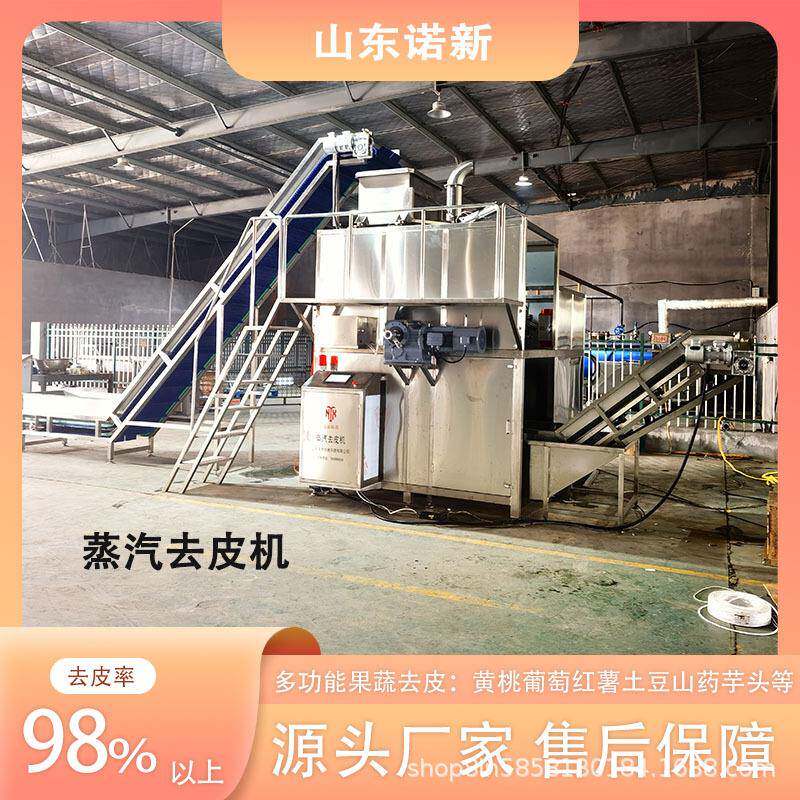 快速高效去皮设备大批量果蔬块茎去皮蒸汽去皮机