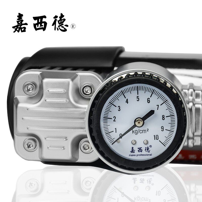 嘉西德0355大功率车载充气泵双缸便携式12V汽车用轮胎金属打气泵