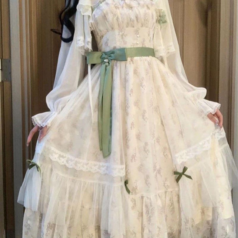 法式甜美温柔风桔梗碎花吊带连衣裙女夏季宽松百搭防晒开衫两件套