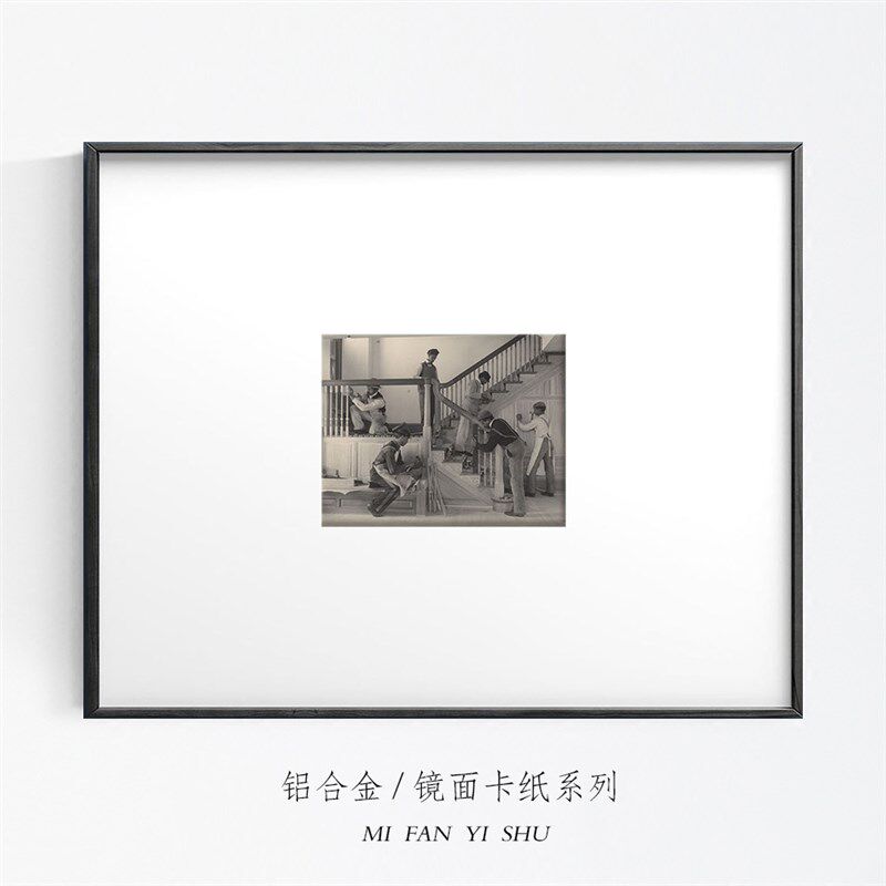 【米范艺术】复古摄影怀旧金属框装饰画 小众艺术画卧室玄关挂画