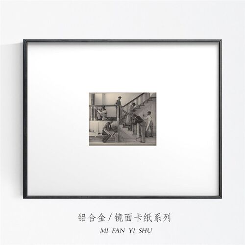 【米范艺术】复古摄影怀旧金属框装饰画 小众艺术画卧室玄关挂画