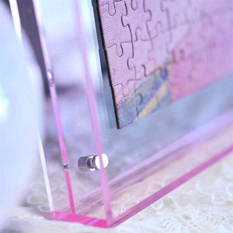 红楼梦500片拼图专用框亚克力透明框装裱相框高质量高透5MM外框