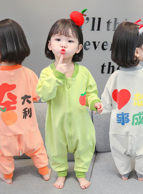 婴儿童分腿睡袋春秋冬季暖气房宝宝纱布德绒双向拉链式睡带防踢被