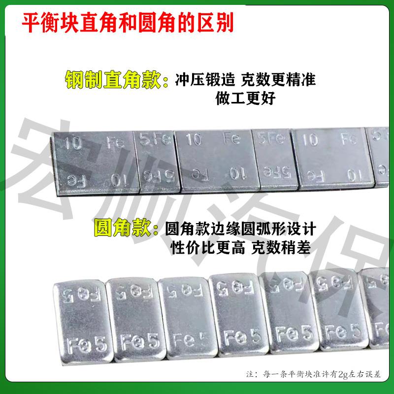 整箱平衡块喜联粘贴式汽车轮胎动力平衡粘快钢圈卡扣配重块