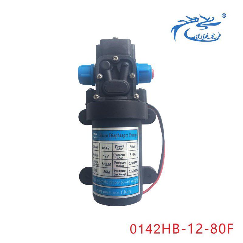 12V24V80W带风扇动隔膜水泵农用自吸打药泵喷雾直流高压洗车泵电