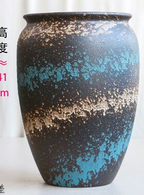 粗陶复古创意特大号陶瓷花盆绿植花卉落地庭院三角梅吸水透气种树