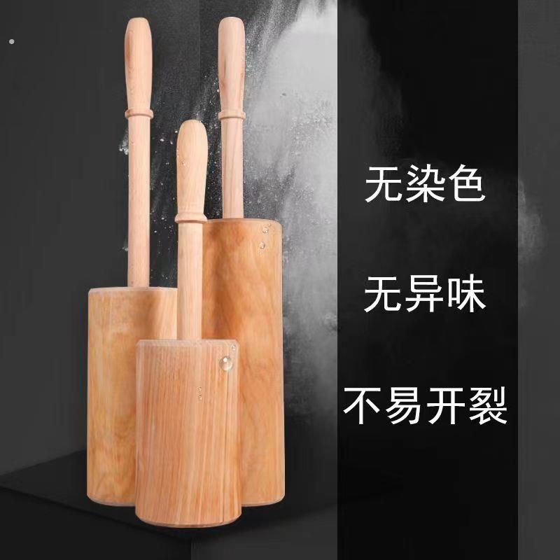 大号走锤擀面杖实木家用实心滚轴滚筒式压面棍不粘面油锤商用烘焙