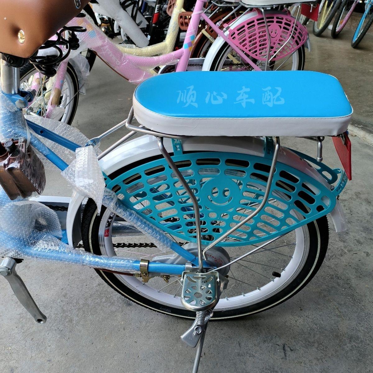 自行车后坐垫载人后脚踏板山地车后座垫舒适加厚座椅配件骑行套装