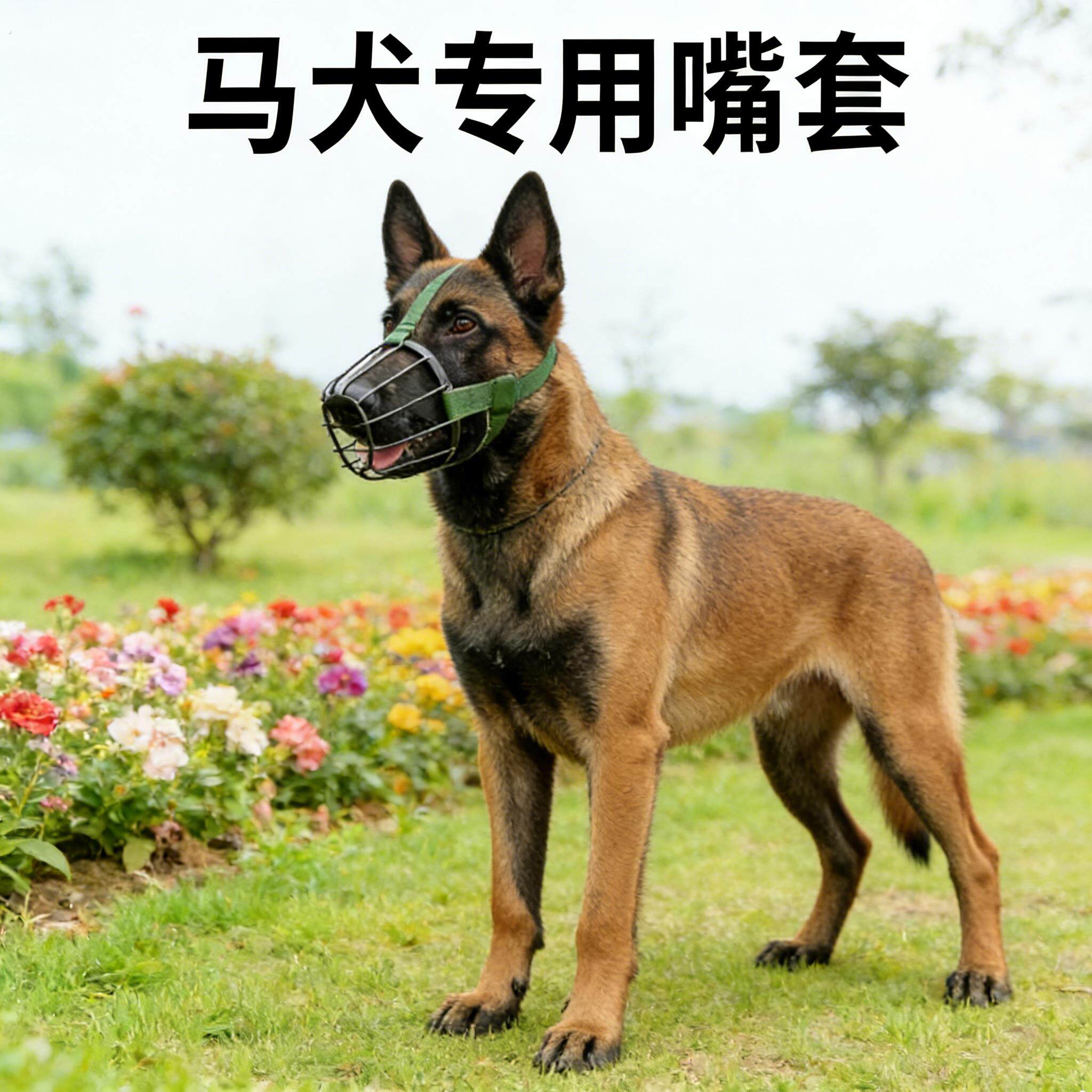 马犬专用嘴套防咬防叫防乱吃可喝水狗扒不掉防咬人大型犬外出口罩