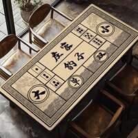 Ancient gambling house tablecloths with large and small dice, leather table MATS, waterproof, stain-resistant, oil-resistant and dirt-resistant coffee table MATS, mahjong tables thumbnail 2