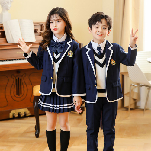 小学生校服春秋装小西装英伦学院风儿童班服套装幼儿园园服秋冬装