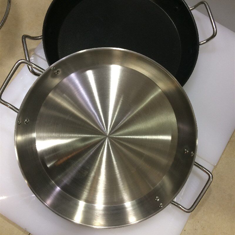 精品复合低不粘平底煎锅加厚双耳不锈钢复底深浅汤灌汤生包锅包邮