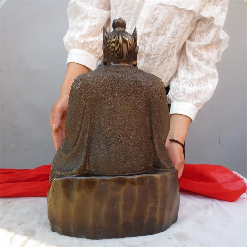 张天师精工张祖师纯黄铜摆件室内家用张陵祖师供奉神像摆放工艺品