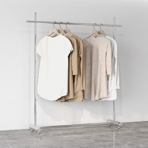 女装店货架展示架落地式上墙壁挂式不锈钢挂衣架服装店专用陈列架