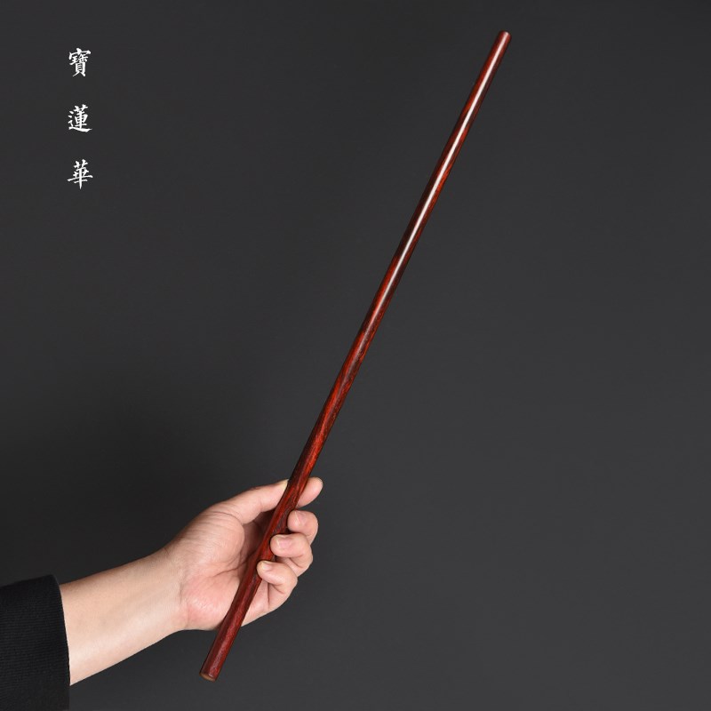 手工精磨小叶紫檀木戒鞭 戒尺木教鞭教具 手把件文房清供茶玩摆件