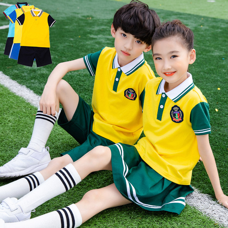小学生校服短袖2020年夏季儿童班服套装夏季幼儿园园服夏装两件套
