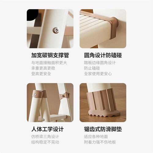 铝合金梯子家用折叠伸缩人字梯加宽加厚室内楼梯小型轻便折叠步梯