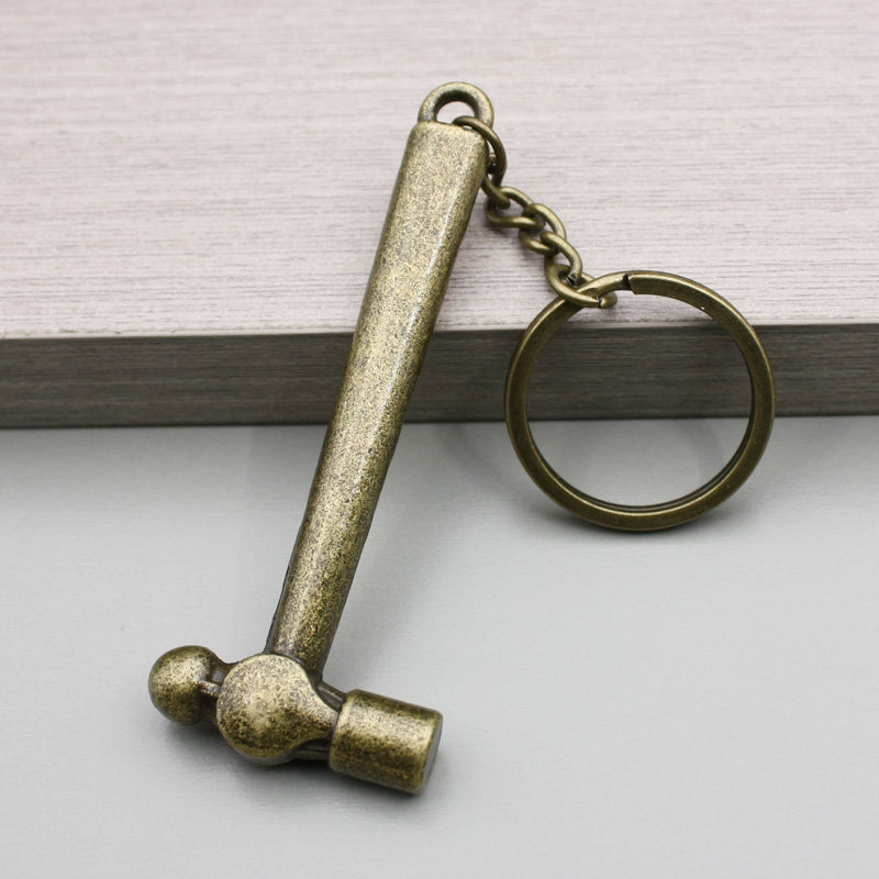 青古链金属小锤子挂件实心迷你锤铁锤工具敲打锤玩具圆头锤钥匙扣