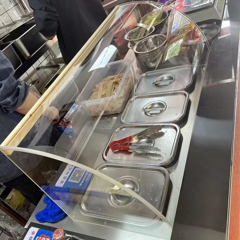 透明罩弧形卤菜挡灰罩亚克力塑料摆摊餐车凉菜防尘熟食玻璃餐台罩