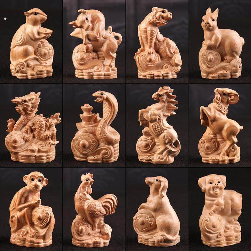 桃木，鼠、牛、虎、兔、龙、蛇、马、羊、猴、鸡、狗、猪饰品，十