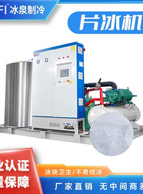 10吨/天工业级片冰机24小时自动出冰海鲜保鲜水产降温专用