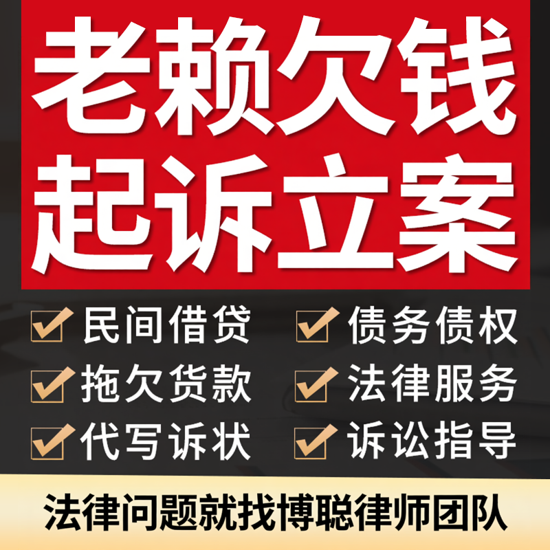 起诉老赖欠钱法律师咨询网上立案代写诉状民间借贷律师函债务纠纷