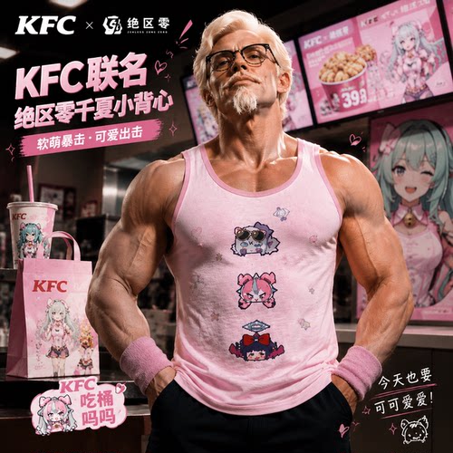 绝区零妄想天使三人组千夏粉色同人背心男女痛衣cos服二次元游戏