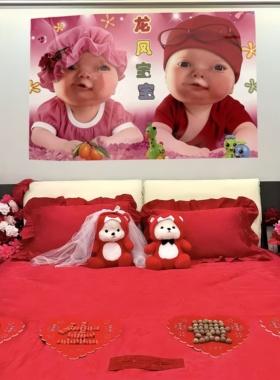 抽象papa小孩龙凤宝宝抽象墙画