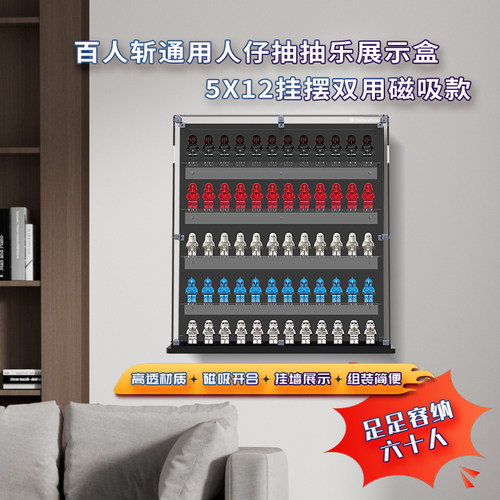 兼容乐高人仔亚克力防尘展示盒