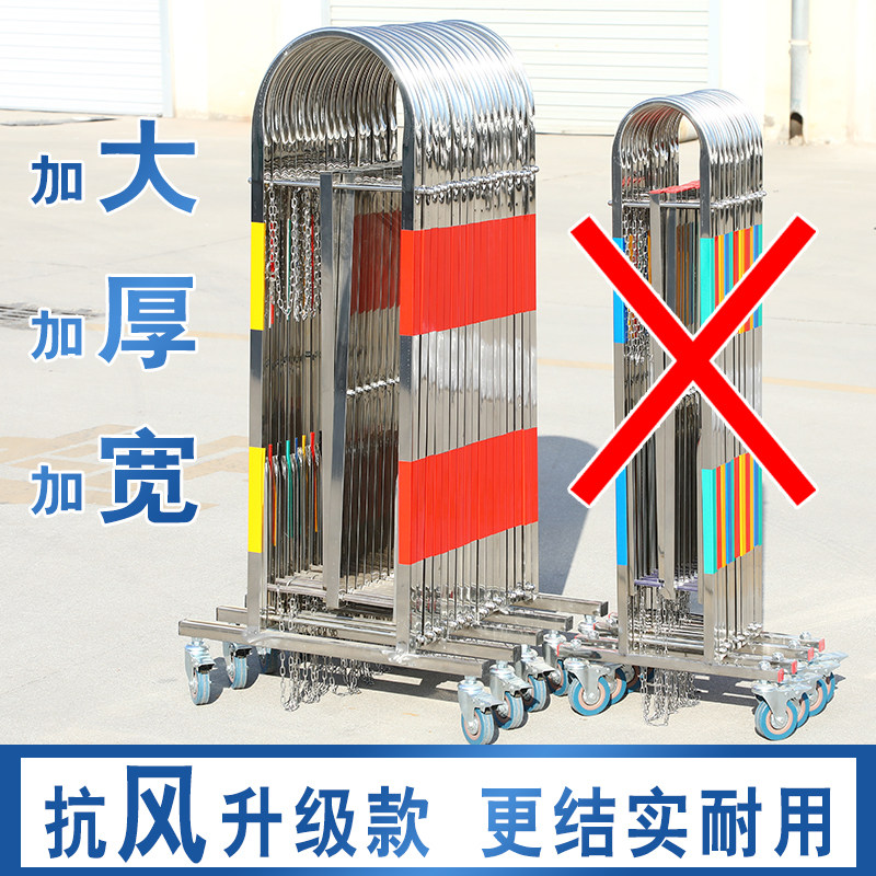 不锈钢伸缩围栏可移动工地护栏幼儿园围挡安全道路隔离中央防护栏