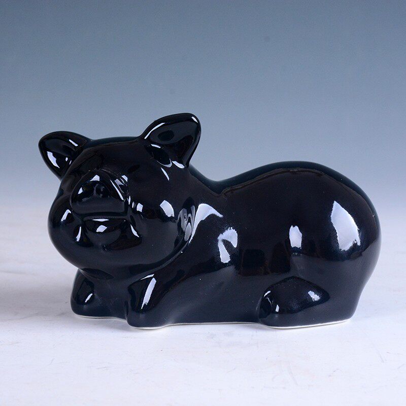 小黑猪生肖摆件工艺品 家居客厅装饰摆件