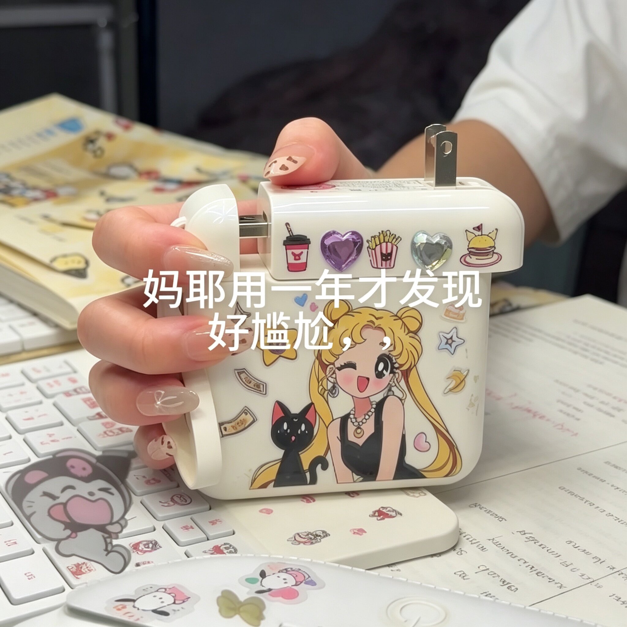 可拆卸插头充电宝3c认证可上飞机自带线移动电源快充20000毫安AC