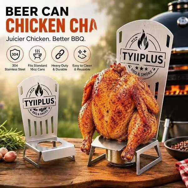 啤酒罐烤鸡架不锈钢烤鸡腿架烧烤架烤肉架BBQ烧烤工具 户外烤鸡架