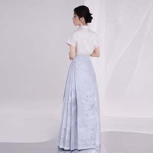 醉雨朵海市蜃楼明制马面裙织金纱螺钿汉服日常套装夏季薄款汉服