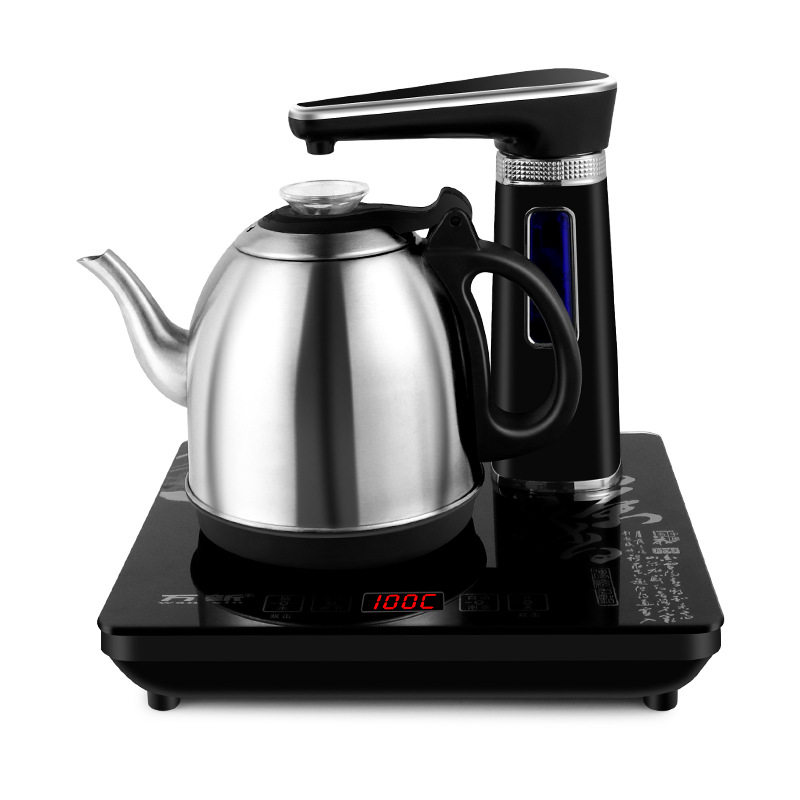 110V伏电热烧水壶全自动加水双层玻璃泡茶家用茶台一体嵌入煮茶壶