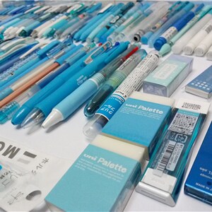 我是天依蓝【治愈强迫症】依行白鹭上青天 浅蓝色UM151优质笔屋