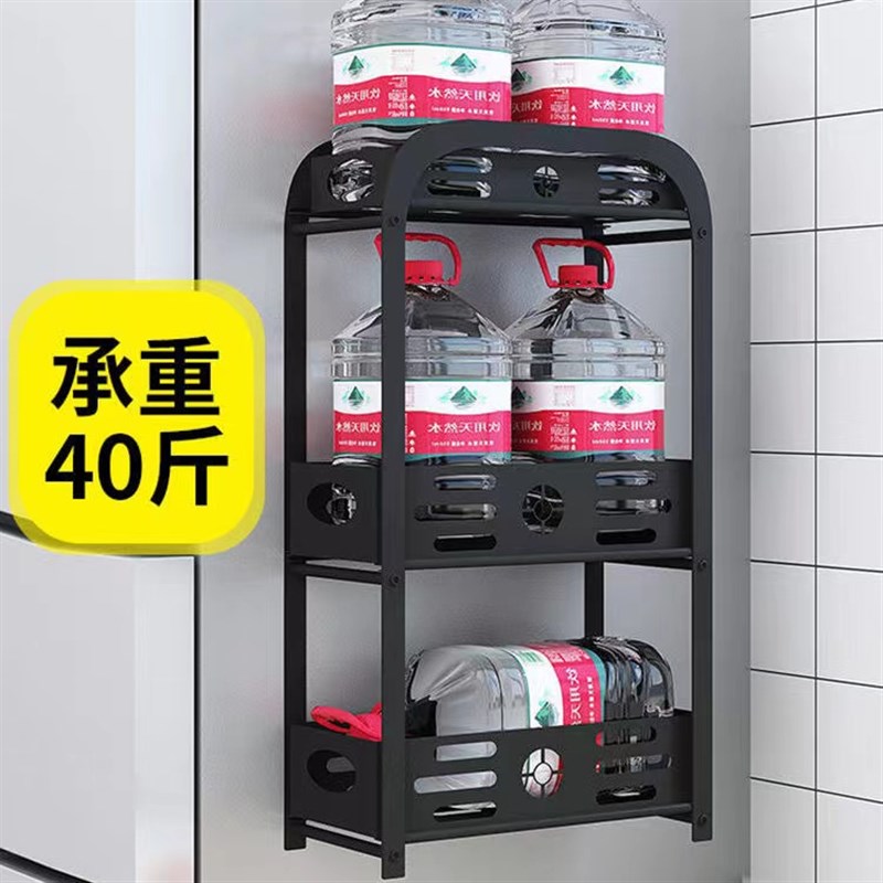 窄小型磁吸冰箱置物架侧收纳抽拉式篮夹缝隙储物架磁铁强吸力多层