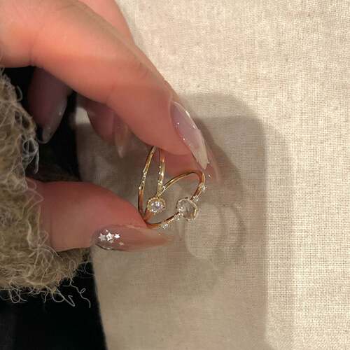 饰柿如意S999纯银钻戒女韩版时尚
