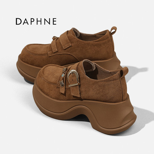 Daphne/达芙妮复古增高乐福鞋