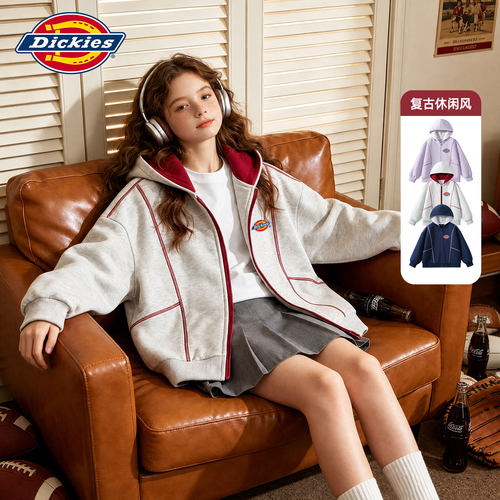 Dickies秋装儿童休闲上衣2026新款女孩外套好看独特童装女童衣服