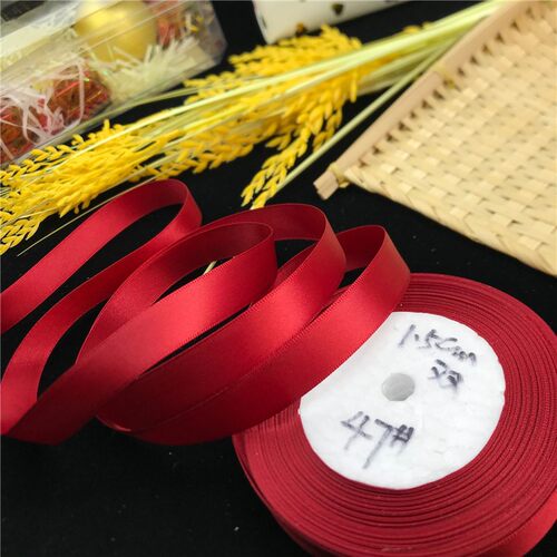 1.5cm加密双面 涤纶带绸带双面色丁带婚庆礼品包装织带装饰丝带卷