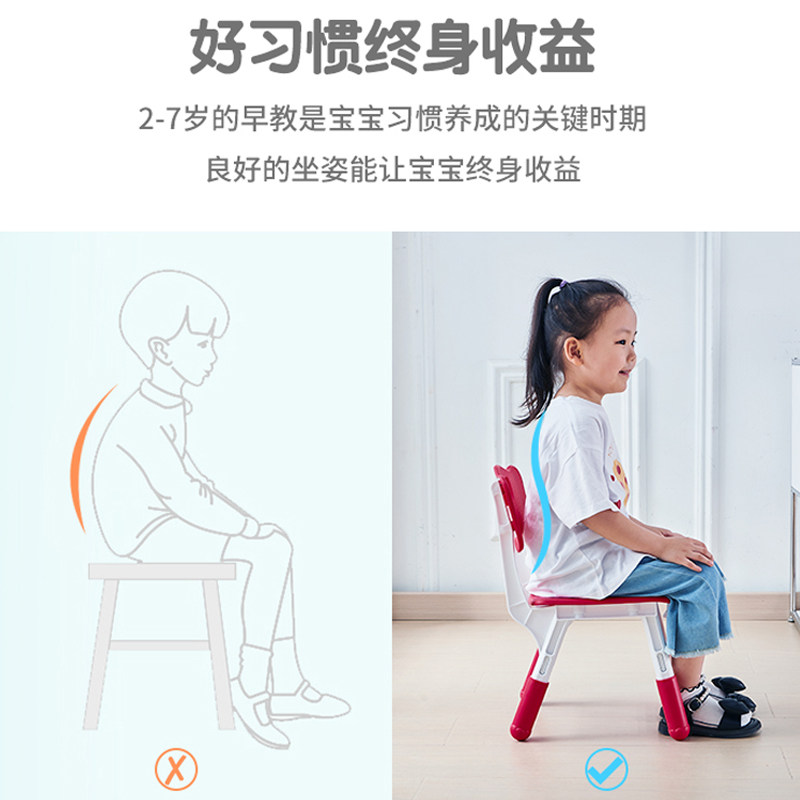 靠背椅加厚家用儿童宝宝塑料椅子板凳吃饭小凳子幼儿园学习椅熟胶