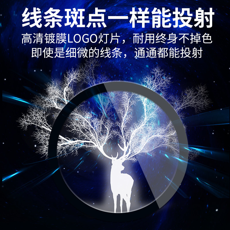 logo广告投影灯旋转招牌高清led带文字门头地面商用室外定制射灯