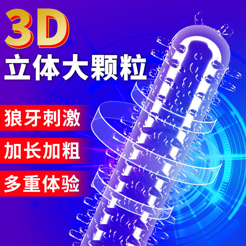 透明狼牙套水晶套安全阴茎套情趣带刺狼牙棒加厚加粗成人用品